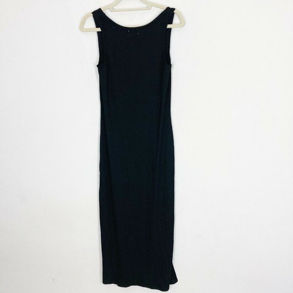 Storq Maternity Black Tank Dress Midi NEW NWOT - Picture 4 of 15